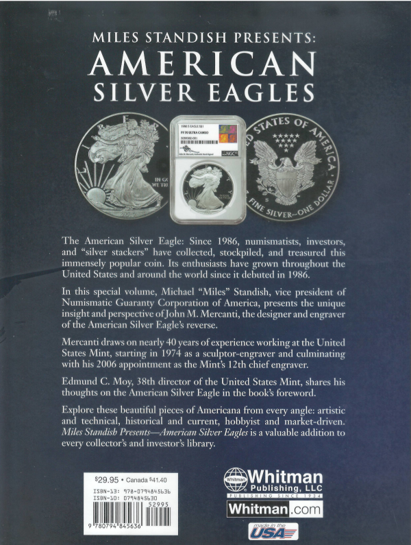 2021 Miles Standish presents American Silver Eagles John M. Mercanti Whitman Book