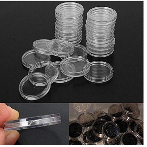 Coin Capsules 39 mm (40 pcs) Clear for 39 mm 1 oz Silver and Copper Rounds