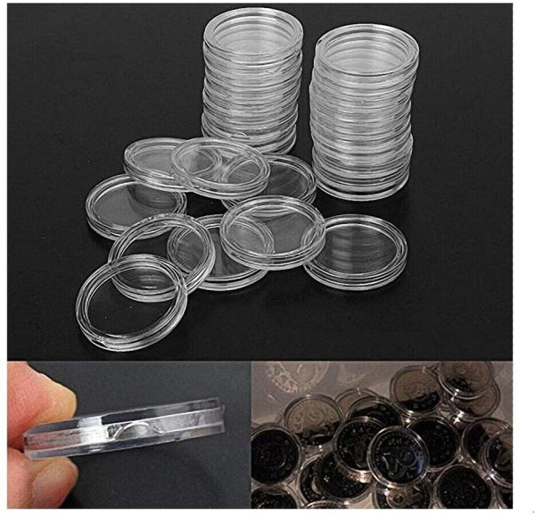 Coin Capsules 39 mm (40 pcs) Clear for 39 mm 1 oz Silver and Copper Rounds