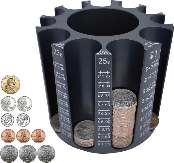 Byteen8 Coin Counter Sorter Pen Holder