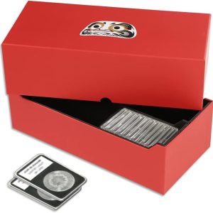 Coin Slabs Storage Box (Holds 50) Red