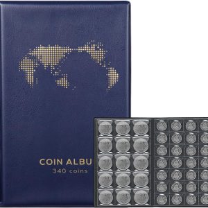Coin Album for Collectors - 340 pockets! Blue