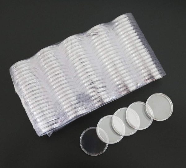 Coin Capsules 40 mm (100 pcs) for Silver Eagle Dollars