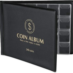 Coin Collection Album 240 Pockets! Mudor Black