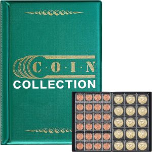Coin Collection Holder Album 282 pockets! Green