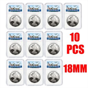 Coin Slab Protector Displays (10 Slab Coin Holders) 18 mm For NGC PCGS Grade or 18 mm Coins