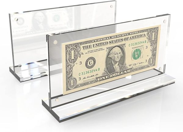 Dollar Bill Currency Display Frame! - Clear