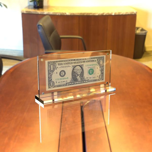 Dollar Bill Currency Display Frame! - Clear