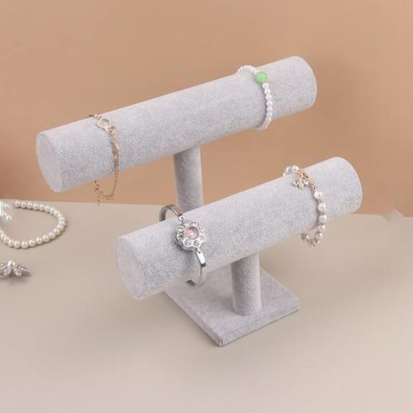 Nice and Velvety Double Layer Jewelry Stand - Great for Watches, Bracelets, Jewelry!