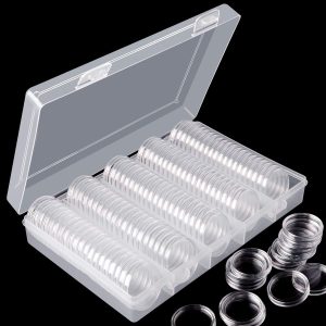 Coin Capsules 25 mm (100 pcs) - Comes in a Protective Plastic Carry Case!