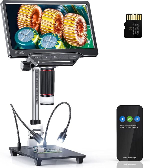 Elikliv EDM201 Pro HDMI Digital Microscope w/ 10" Stand