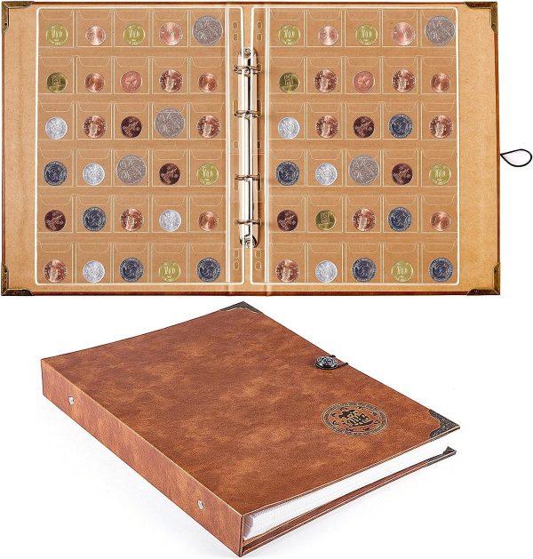 600 Pockets Coin/Bill Holder Album - 240 Pockets for Bills, 150 Pockets for Coins