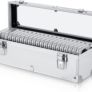 Nice Aluminum Coin Slab Storage Box with Push Lock Latch (holds 20 slabs)