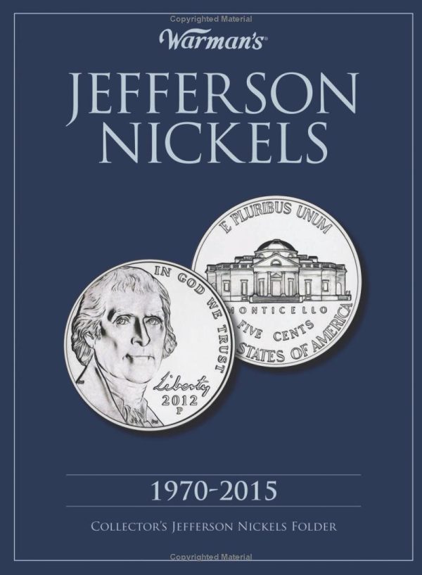 Jefferson Nickel Collection Holder 1970-2015 4 Hard flip pages to put coins in. Folder