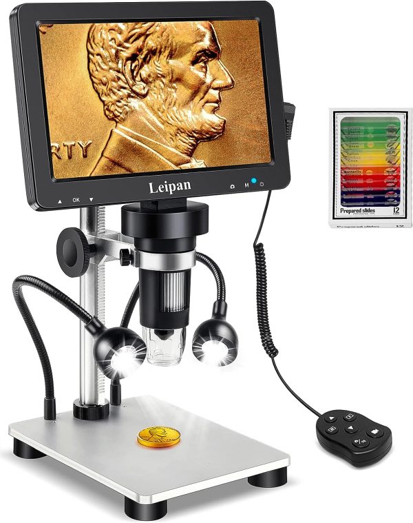 Leipan 7" LCD Digital 1200X 12MP Coin Microscope