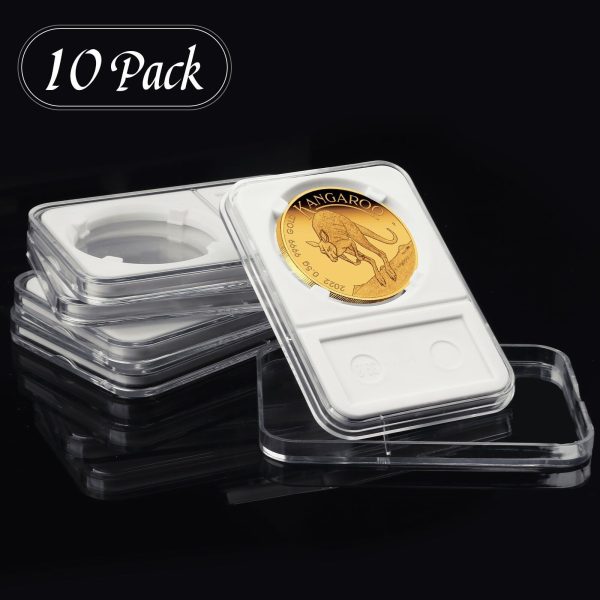 Coin Slab Display Holder 40 mm (10 Slab Holders) For American Silver Eagle or other 40 mm Coins