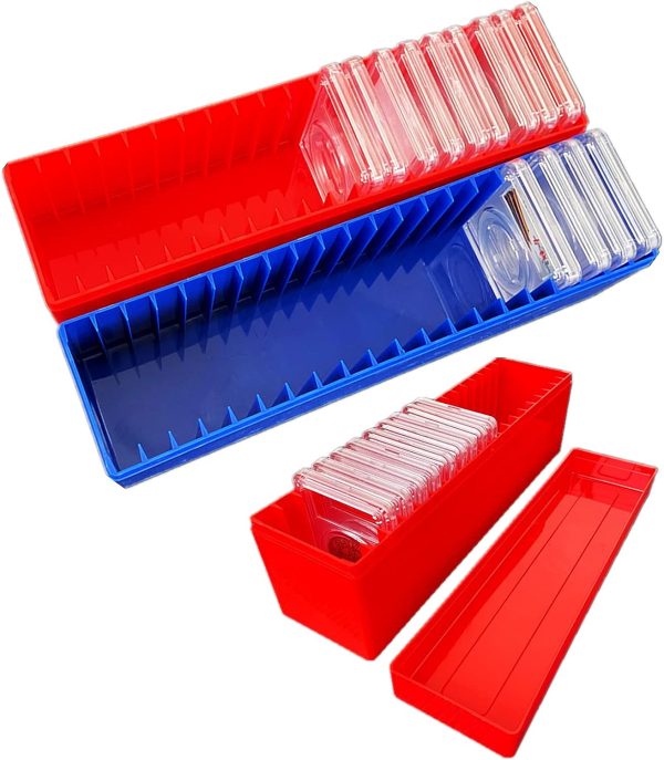 Nice Coin Storage Box for 20 Slabs! Red