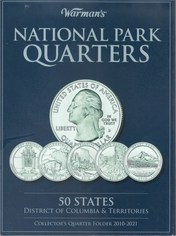 National Park Quarters 2010 - 2021 Whitman - Folder to hold or display your coins!