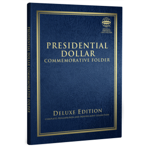 Presidential Dollars, Deluxe Edition, P & D Whitman Hard Cover - Folder to hold or display your coins!
