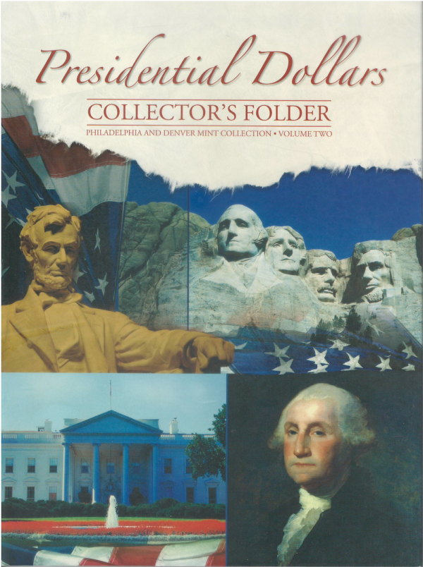 Presidential Dollars, Vol. 2, P and D Whitman - Folder to hold or display your coins!