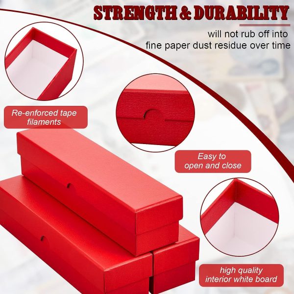 ‎Teling 8pc Coin Storage Box 2 x 2 In Red