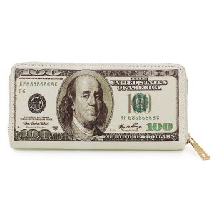 Snazzy U.S. Dollar $100 Leather Zip Wallet!