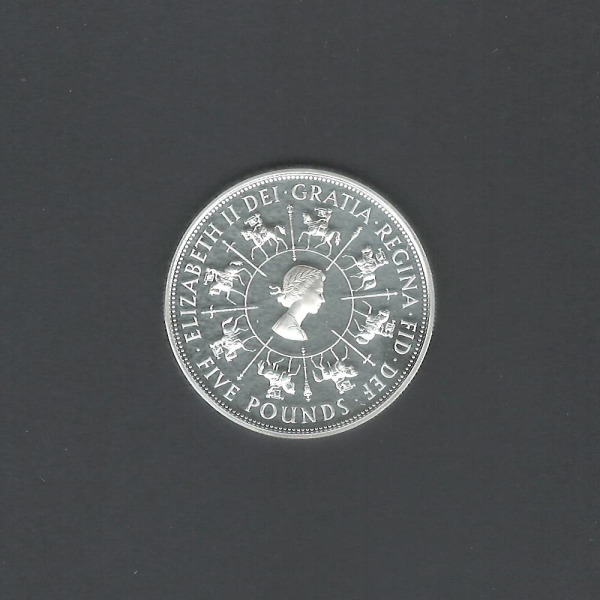 1993 £5 40th Anniversary of Coronation of Queen Elizabeth II B UNC Coin