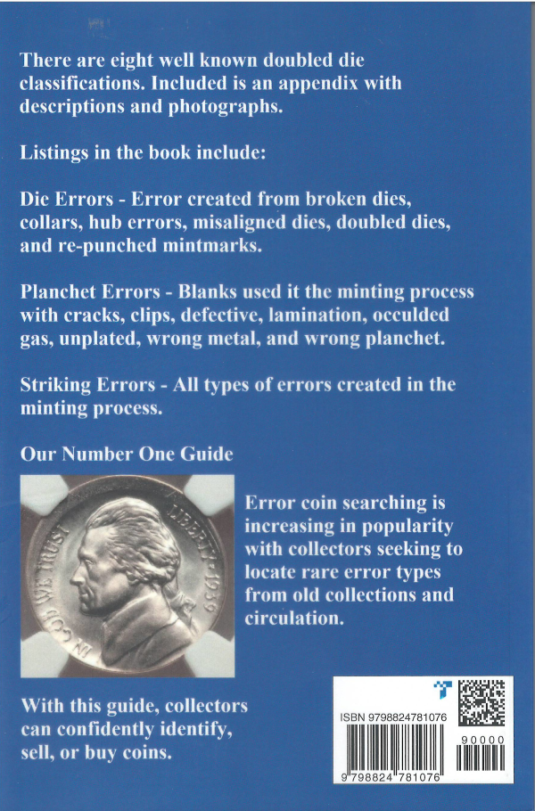 US Error Coin Guide 2023! Stan McDonald Paperback - Book / Guide