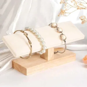 Jewelry and Watch Bracelet Display Rack Beige