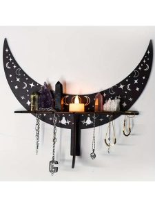 Moon Jewelry Display Wall Rack Black - Really Nice!