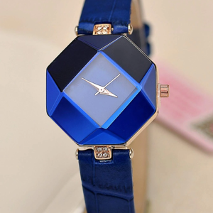 Polygon Pointer Quartz Watch! Womens Blue