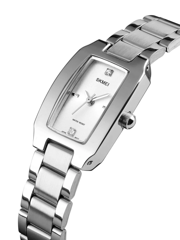 Classy Rectangle Dial Quartz Watch! Womens Silver