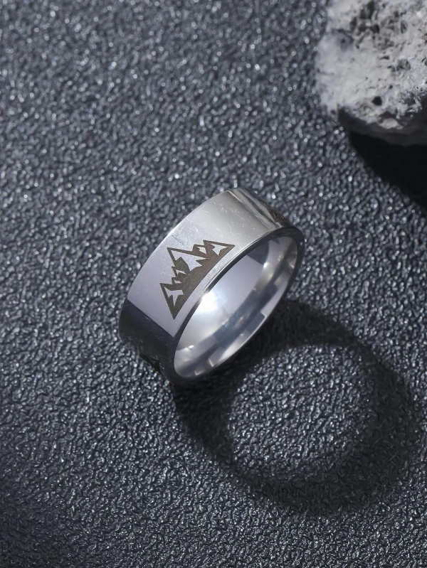 Mountain Decor Ring Silver