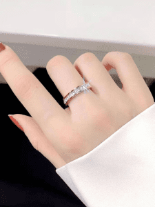 Fashion Titanium Steel Cubic Zirconia Decor Ring For Men or Women For Wedding Decoration or?
