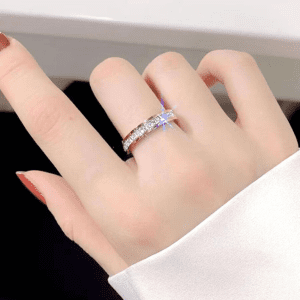 Fashion Titanium Steel Cubic Zirconia Decor Ring For Men or Women For Wedding Decoration or?