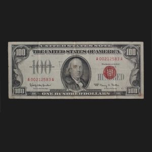 1966 A $100 United States Note Very Fine / VF Rare to Find a Red $100 Note!