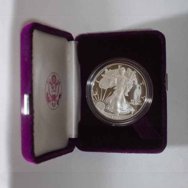 1986 S $1 American Silver Eagle Dollar UNC Proof W/ COA Coin