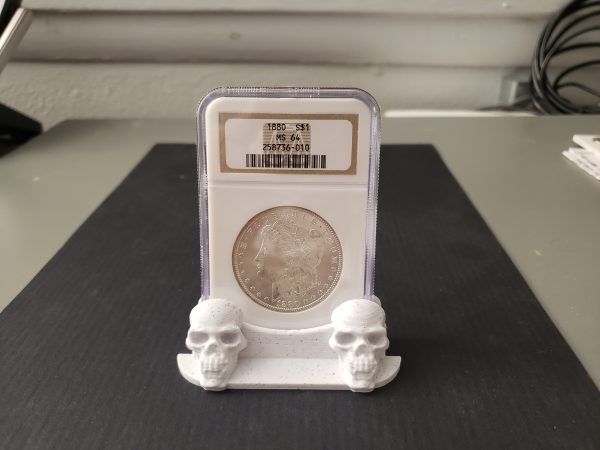 Skull Coin Slab Display Stands (5 Slab Holders) Looks like Marble!