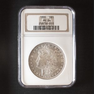 1880 $1 Morgan Silver Dollar MS64 / BU / Certified Coin