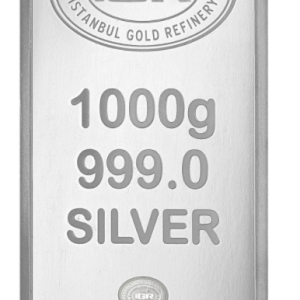 NEW! 1 Kilo .999 Fine Cast Silver Bullion Bar (1000 gms) Comes with Factory Assay Card.
